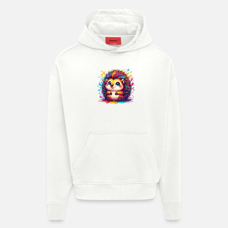Hérisson - Sweat à capuche bio épais oversize fabriqué en UE - OFF WHITE