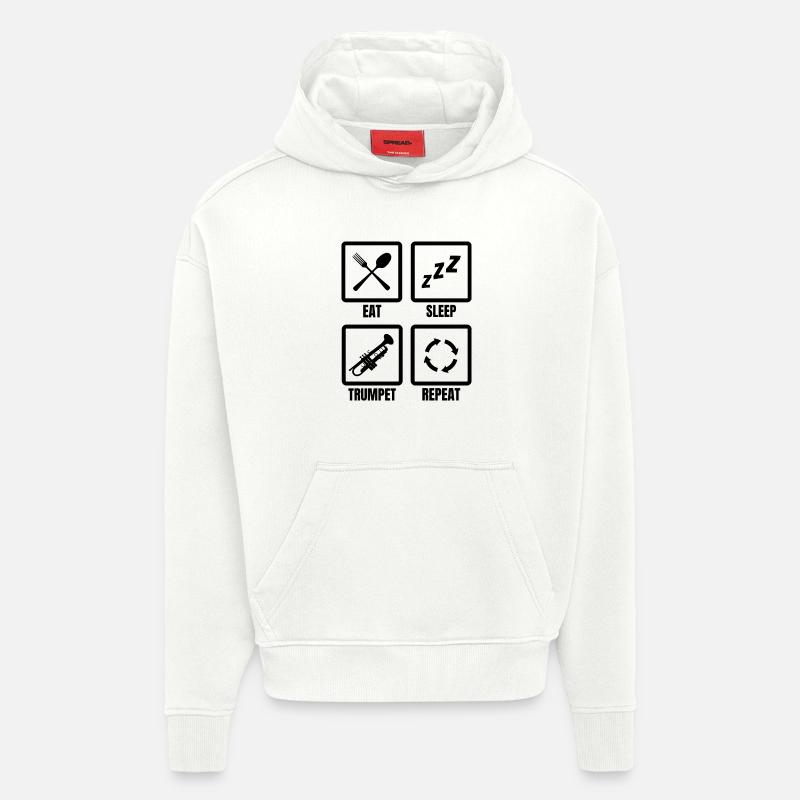 Trumpeter Routine - Hoodie- made by SPREAD  - OFF WHITE