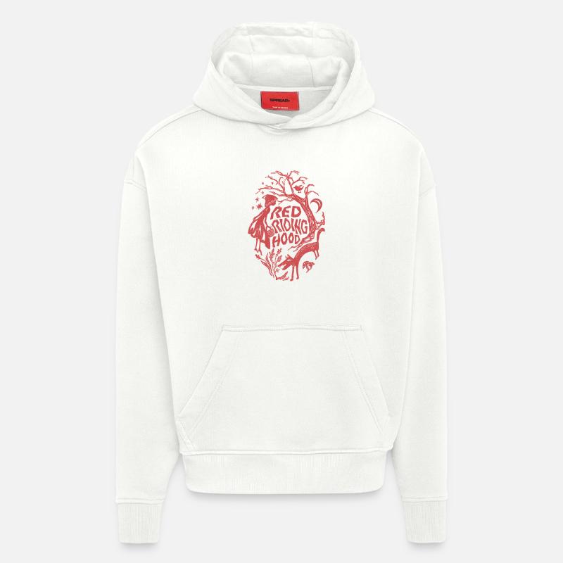 Rotkäppchen Chaperon rouge - Sweat à capuche bio épais oversize fabriqué en UE - OFF WHITE