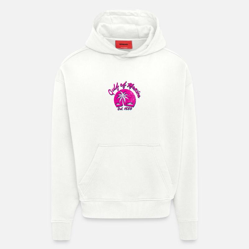 Tropical spring feeling with palm trees - Hoodie- made by SPREAD  - OFF WHITE