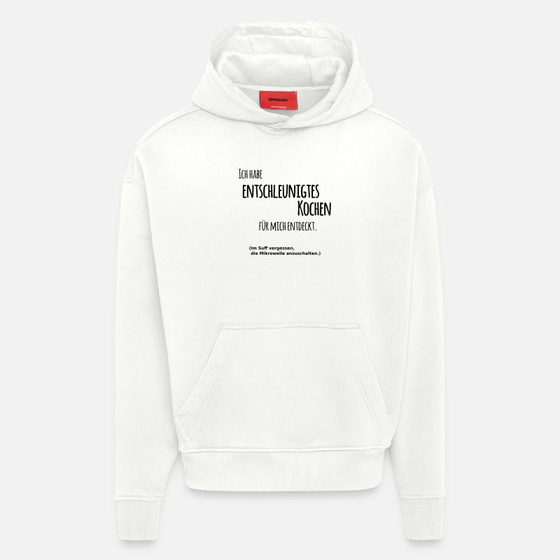 Cuisson décélérée - Sweat à capuche bio épais oversize fabriqué en UE - OFF WHITE