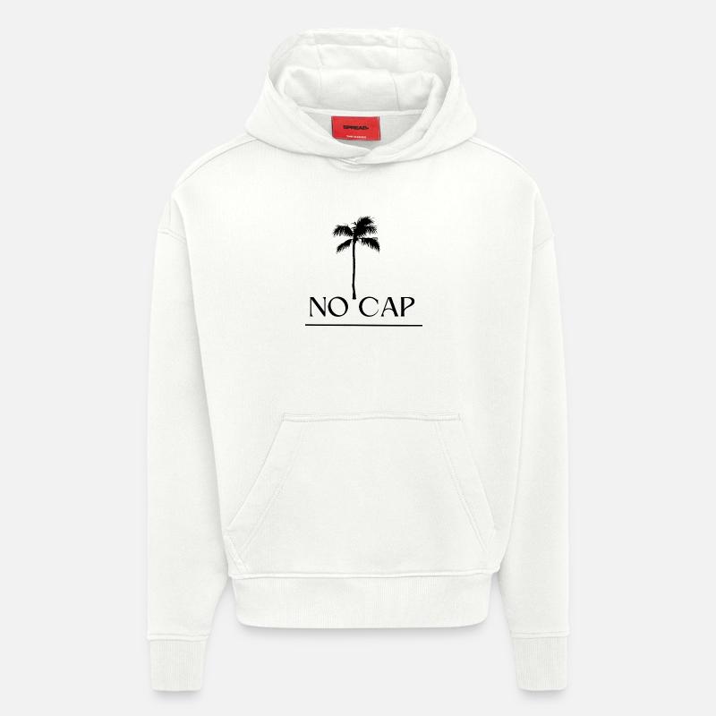 Pas de conception de capuchon - Sweat à capuche bio épais oversize fabriqué en UE - OFF WHITE