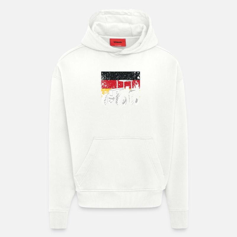 Traktorfahrer Deutschland Traktor Bauernhof - Hoodie- made by SPREAD  - OFF WHITE