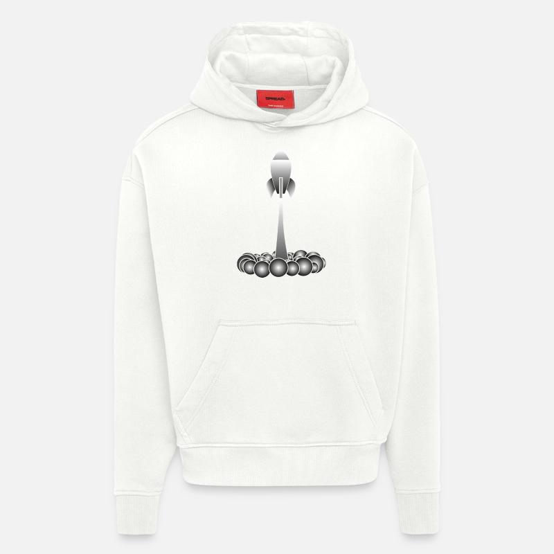 Rakete rocket - Hoodie- made by SPREAD - OFF WHITE