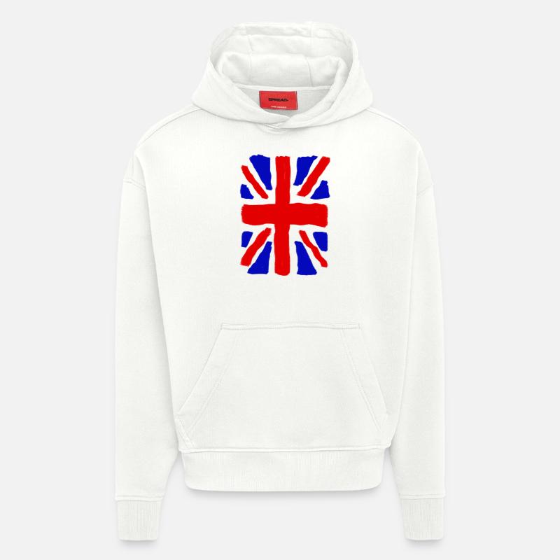 Union Jack - Hoodie- made by SPREAD  - OFF WHITE