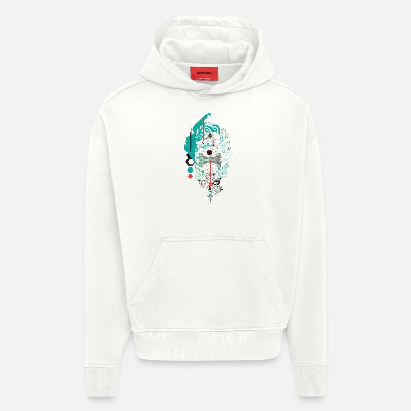 AbstractFlash - Hoodie- made by SPREAD  - OFF WHITE