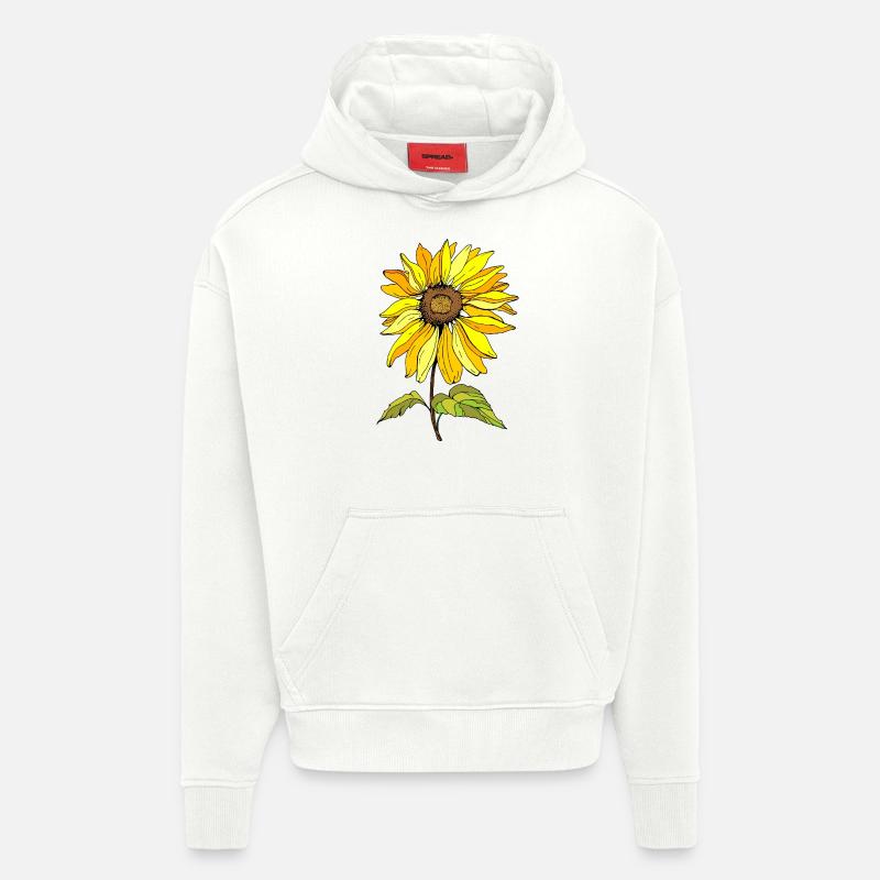 Fleur - Sweat à capuche bio épais oversize fabriqué en UE - OFF WHITE