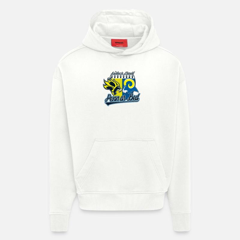 Penn Ar Bed - Sweat à capuche bio épais oversize fabriqué en UE - OFF WHITE