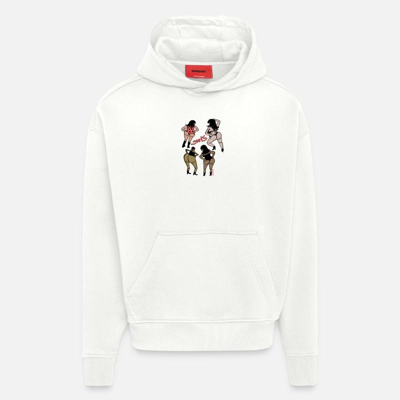 gurls - Sweat à capuche bio épais oversize fabriqué en UE - OFF WHITE