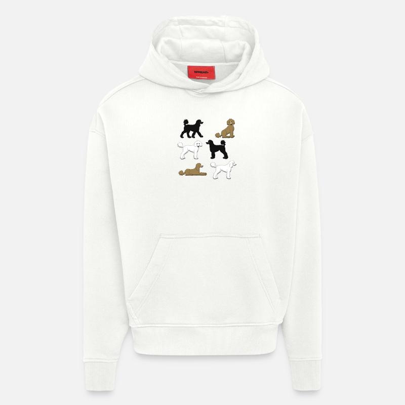 Sélection de caniche - Sweat à capuche bio épais oversize fabriqué en UE - OFF WHITE