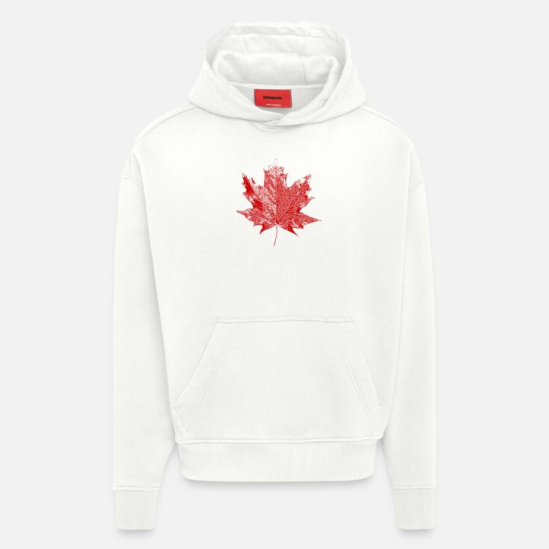 Maple leaf - Hoodie- made by SPREAD  - OFF WHITE
