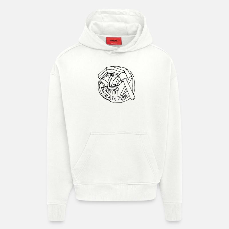 TailleurDePierre - Sweat à capuche bio épais oversize fabriqué en UE - OFF WHITE