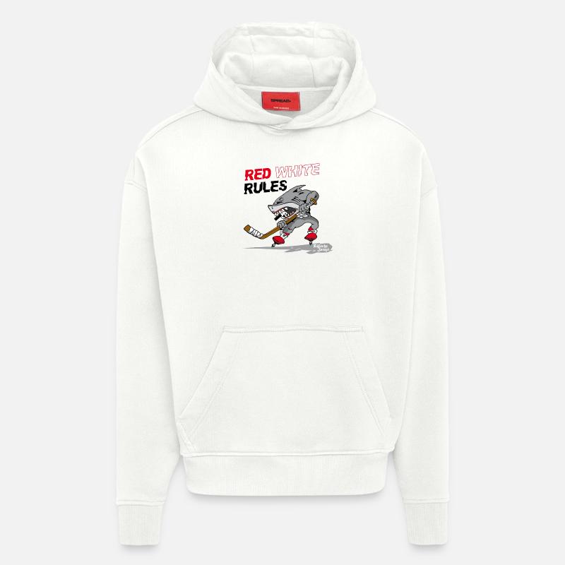 Hai gars Kölsche - Sweat à capuche bio épais oversize fabriqué en UE - OFF WHITE