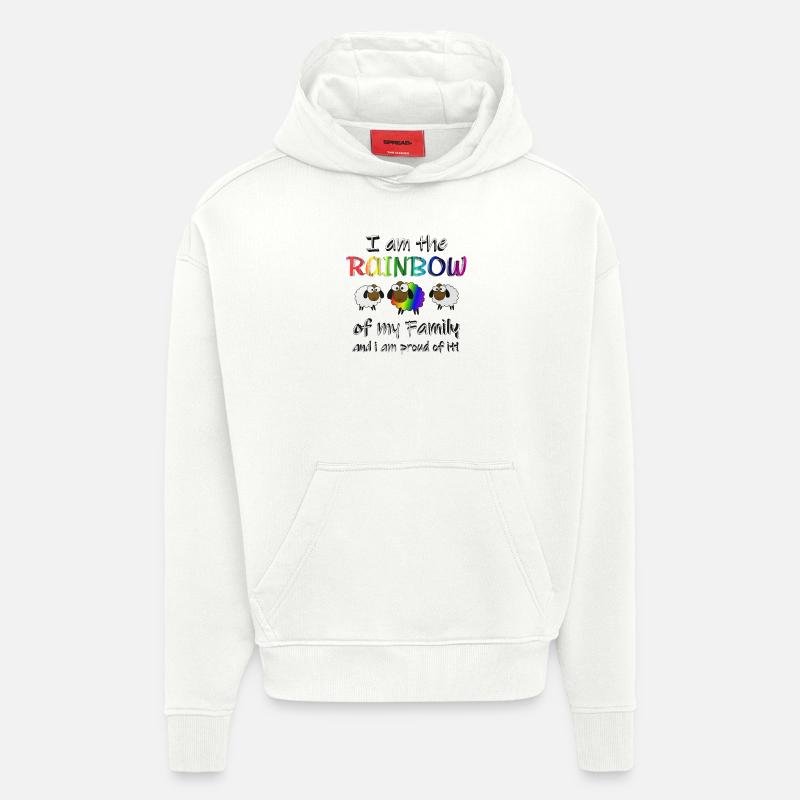Rainbow Sheep - Hoodie- made by SPREAD  - OFF WHITE