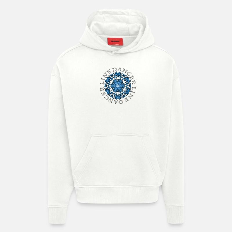kl_linedance42a - Sweat à capuche bio épais oversize fabriqué en UE - OFF WHITE