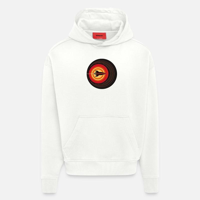 Retro-Rakete im Orbit - Hoodie- made by SPREAD  - OFF WHITE