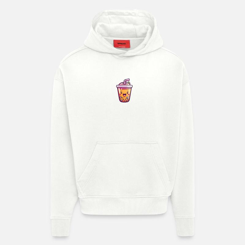 Fröhlicher Bubble Tea - Hoodie- made by SPREAD  - OFF WHITE