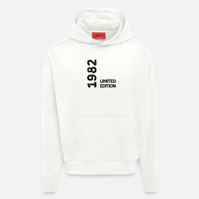 1982 limited edition - Sweat à capuche bio épais oversize fabriqué en UE - OFF WHITE
