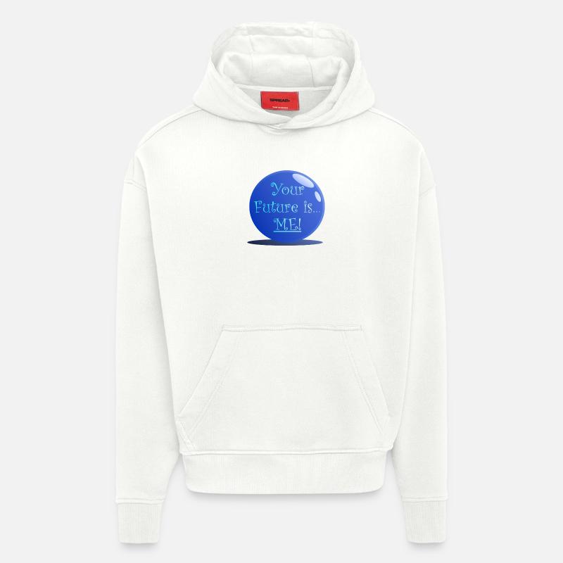 Ton avenir, c’est moi - Sweat à capuche bio épais oversize fabriqué en UE - OFF WHITE