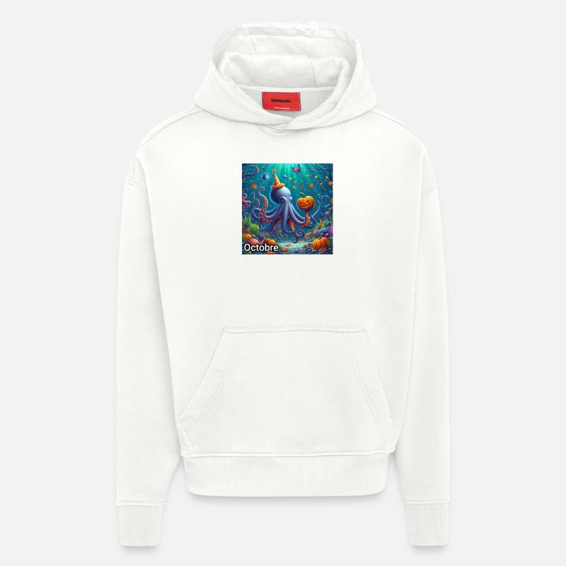OCT - Sweat à capuche bio épais oversize fabriqué en UE - OFF WHITE