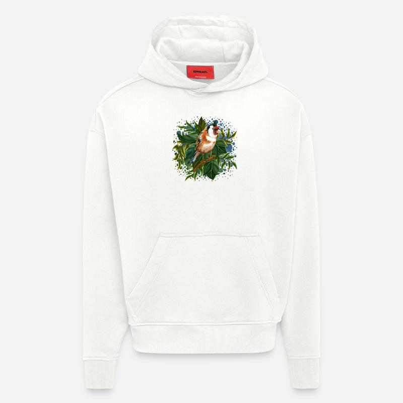 Bunter Vogel - Hoodie- made by SPREAD  - OFF WHITE