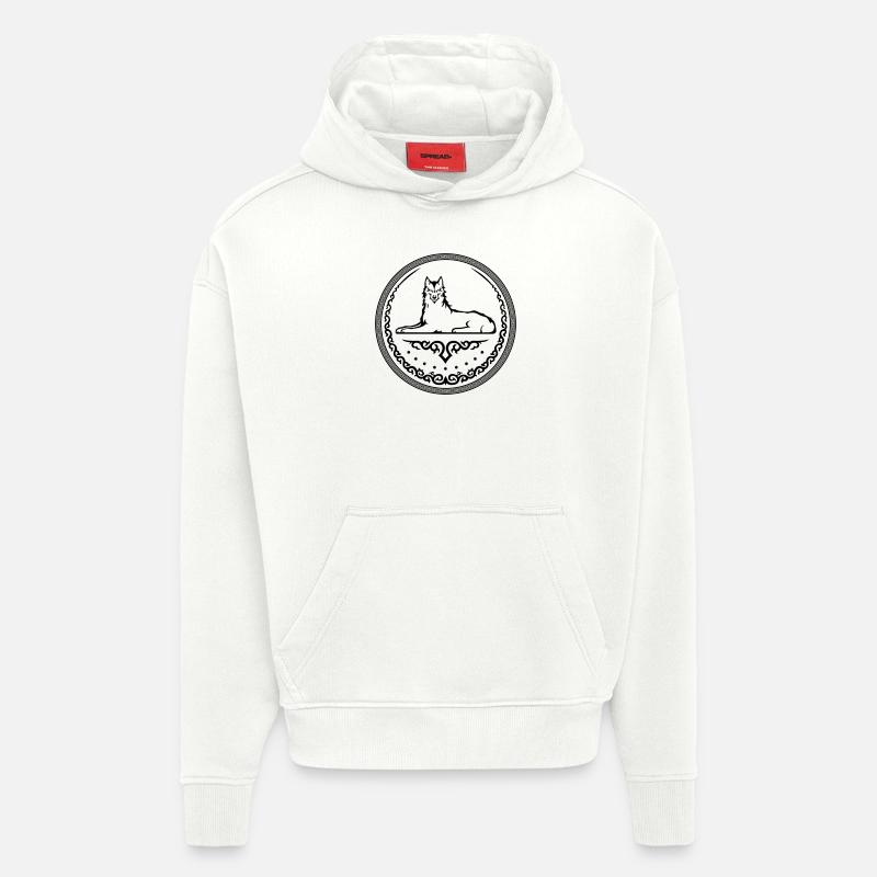 Ichkerischer Wolf - Hoodie- made by SPREAD  - OFF WHITE