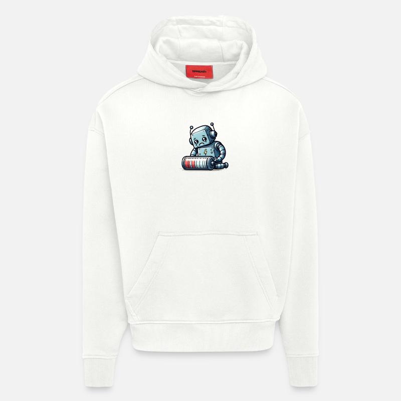 Robot Weak Battery Robo-Problems - Hoodie- made by SPREAD  - OFF WHITE