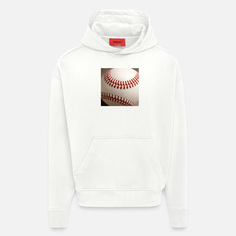 Base-ball - Sweat à capuche bio épais oversize fabriqué en UE - OFF WHITE