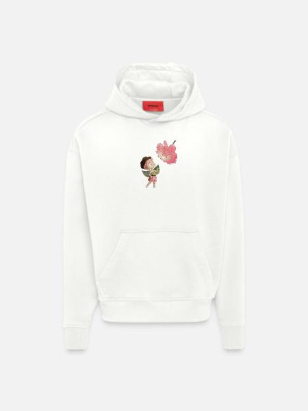 Magical fairy with peony - Hoodie- made by SPREAD - OFF WHITE