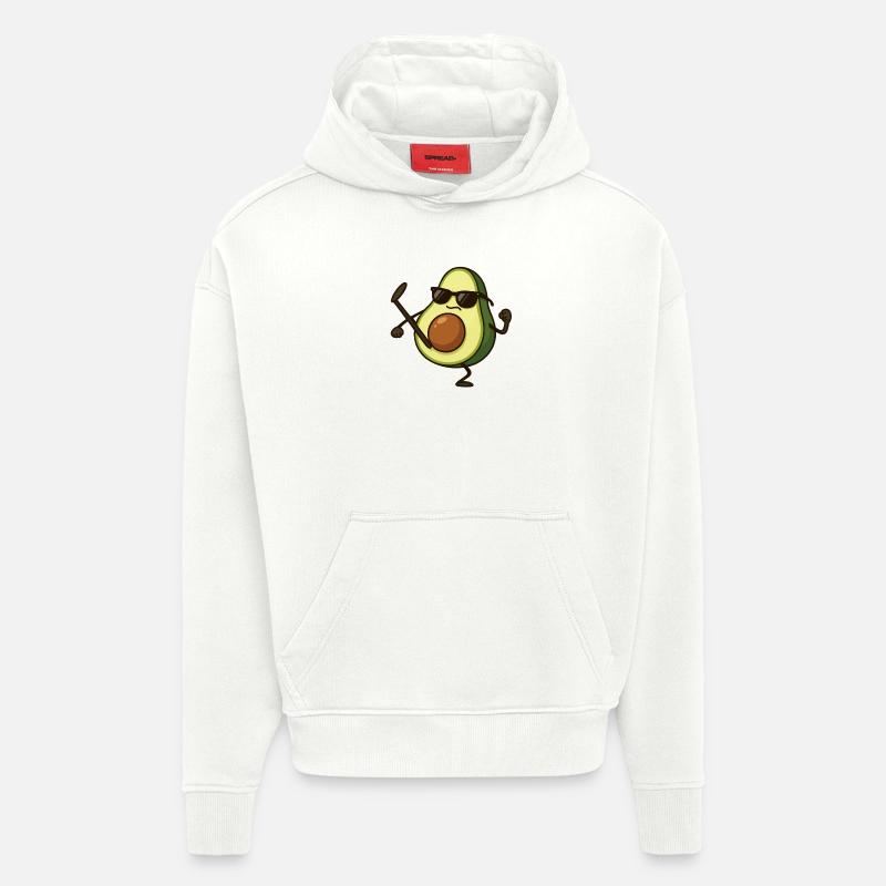 Karaté Avocat - Sweat à capuche bio épais oversize fabriqué en UE - OFF WHITE