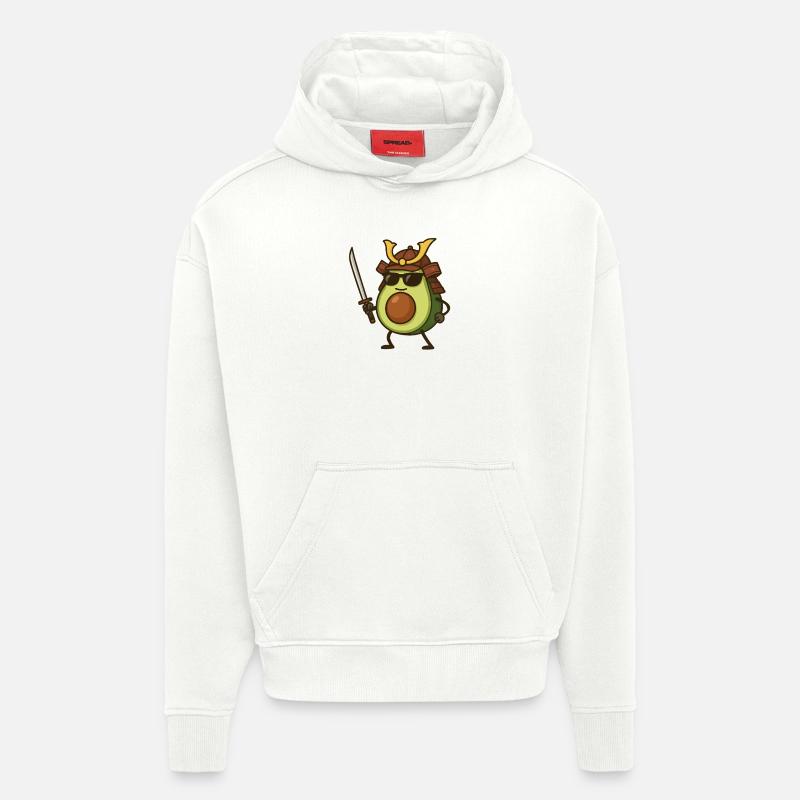 Avocat Samouraï - Sweat à capuche bio épais oversize fabriqué en UE - OFF WHITE