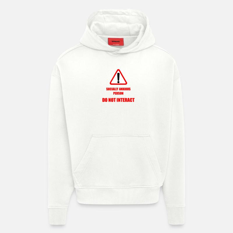 Ne pas interagir - Sweat à capuche bio épais oversize fabriqué en UE - OFF WHITE