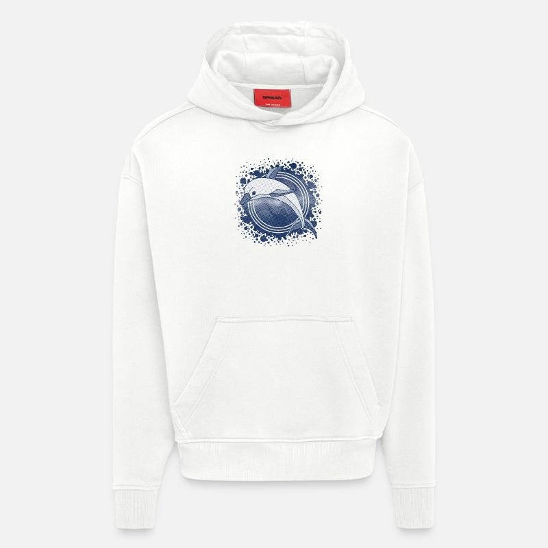 Dauphin - Sweat à capuche bio épais oversize fabriqué en UE - OFF WHITE