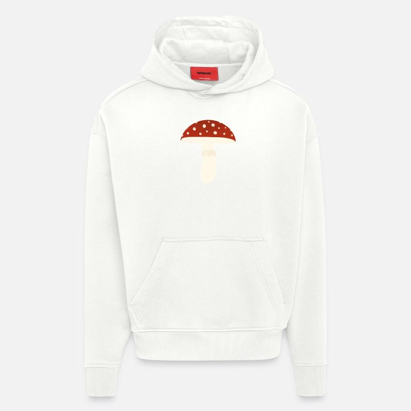 Toadstool Fly Agaric Mushroom - Hoodie- made by SPREAD  - OFF WHITE