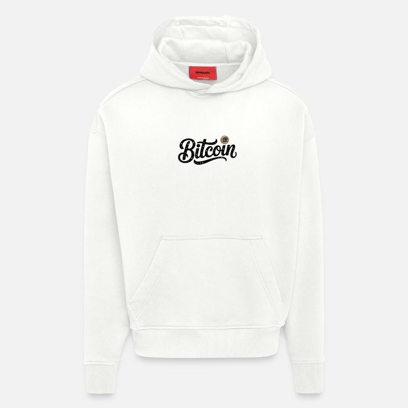 Bitcoin Logo - Crypto Coding Sticker - Hoodie- made by SPREAD  - OFF WHITE