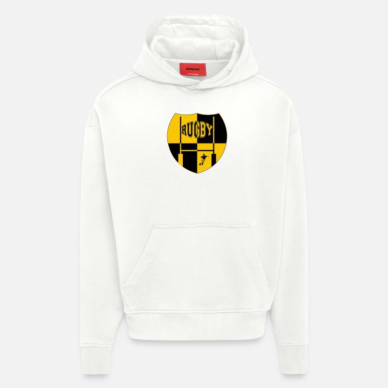 rugby - Hoodie- made by SPREAD  - OFF WHITE