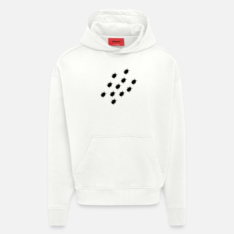 beetle - Sweat à capuche bio épais oversize fabriqué en UE - OFF WHITE