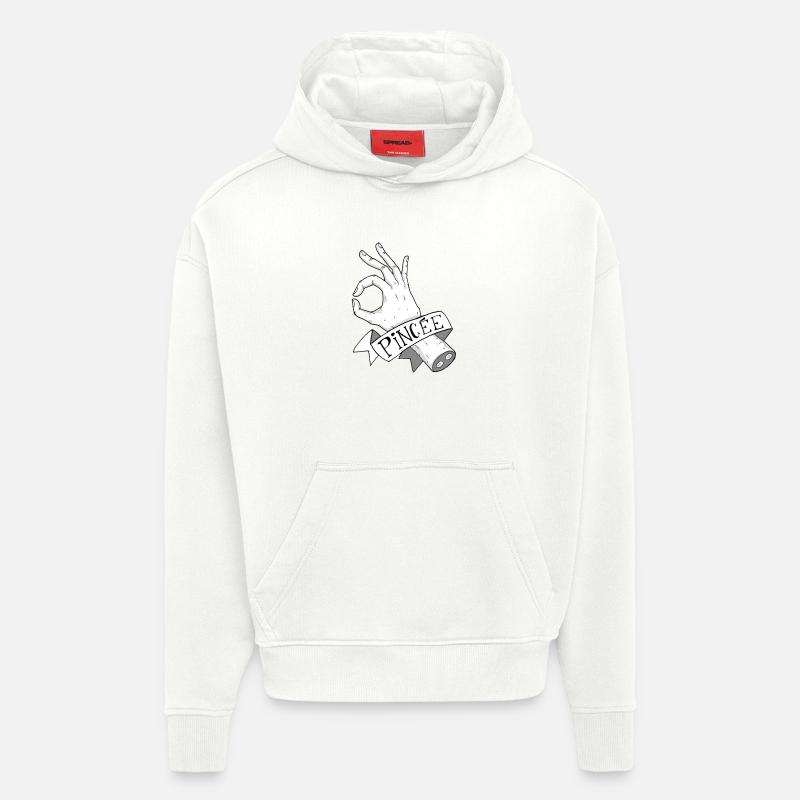 Traduction approximative #1 - Sweat à capuche bio épais oversize fabriqué en UE - OFF WHITE