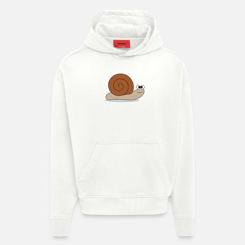 Brown escargot - Sweat à capuche bio épais oversize fabriqué en UE - OFF WHITE