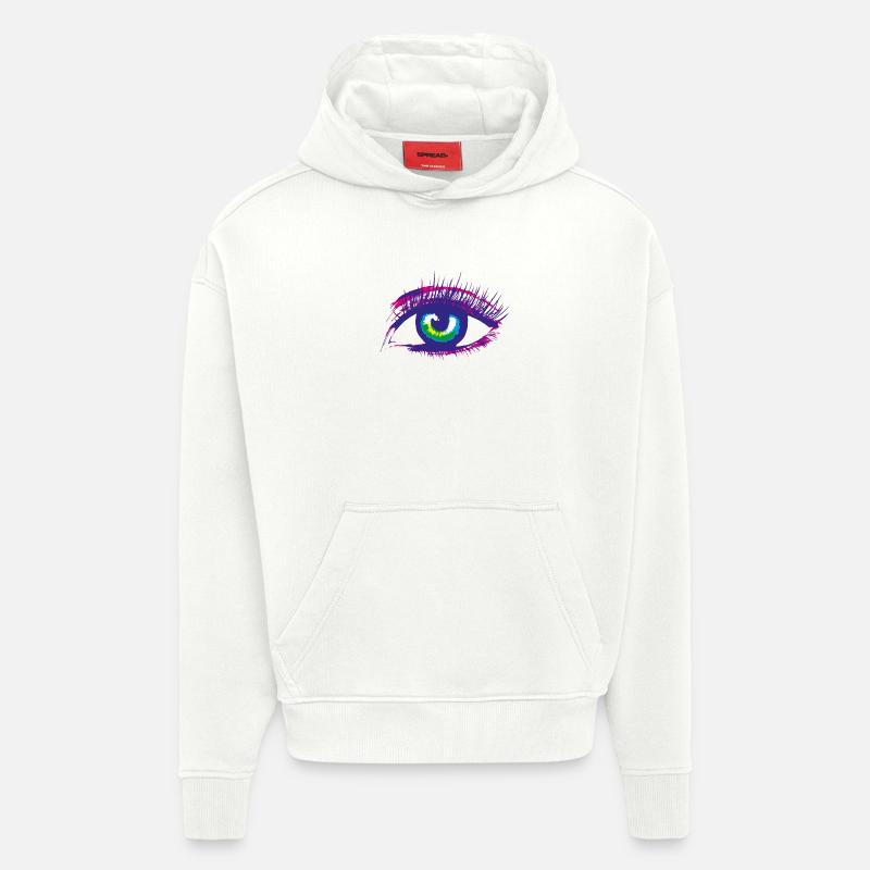 œil - Sweat à capuche bio épais oversize fabriqué en UE - OFF WHITE