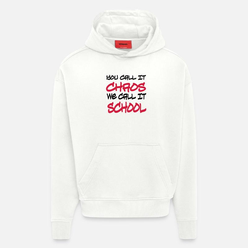École - Sweat à capuche bio épais oversize fabriqué en UE - OFF WHITE