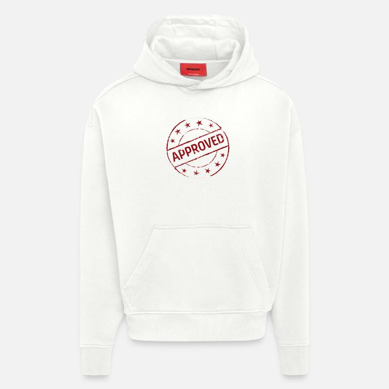approuvé - Sweat à capuche bio épais oversize fabriqué en UE - OFF WHITE