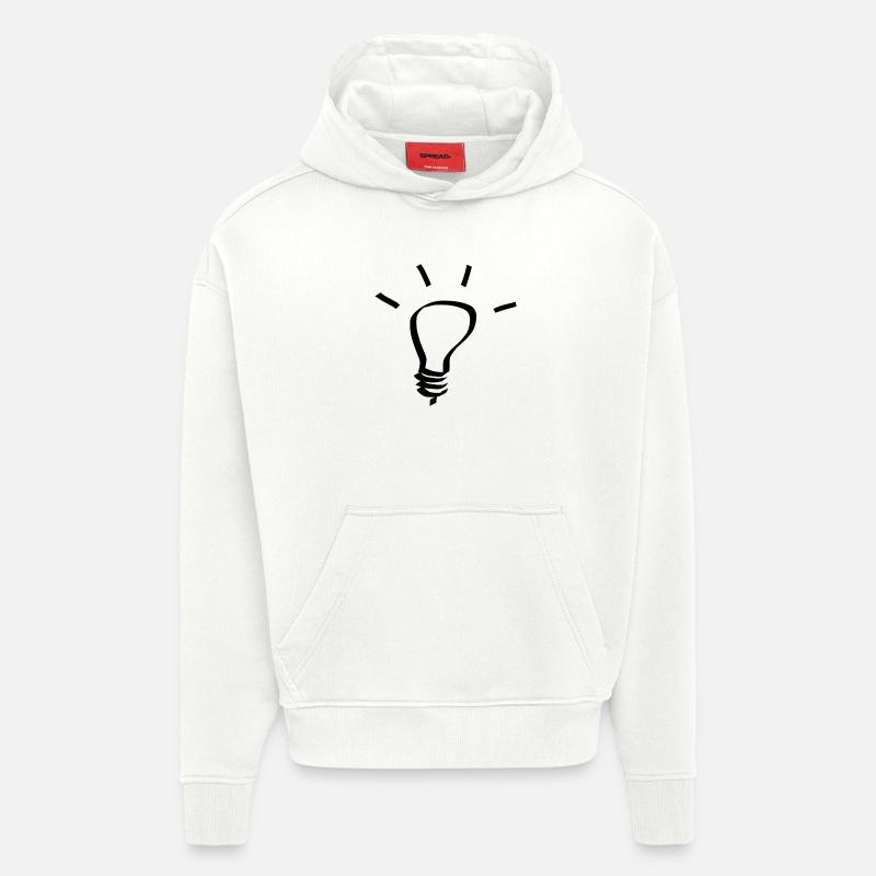 Glühbirne Idee Geschenk - Hoodie- made by SPREAD  - OFF WHITE