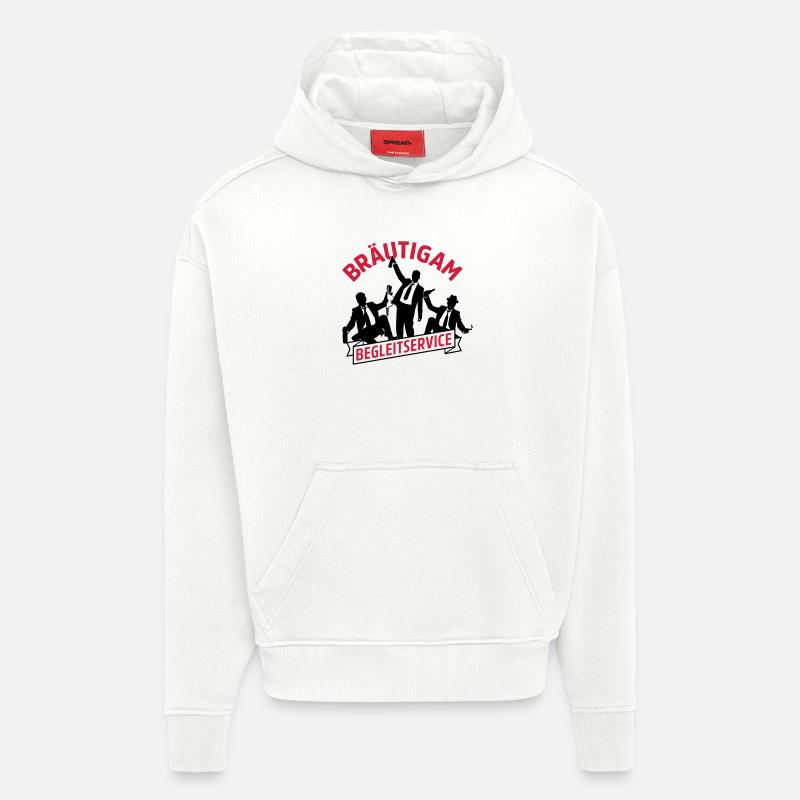 begleitservice junggesellenabschied bräutigam - Hoodie- made by SPREAD  - OFF WHITE
