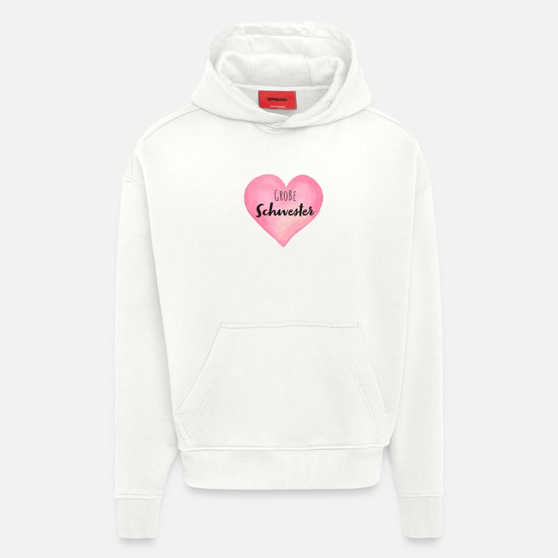 Große Schwester Herz - Hoodie- made by SPREAD  - OFF WHITE