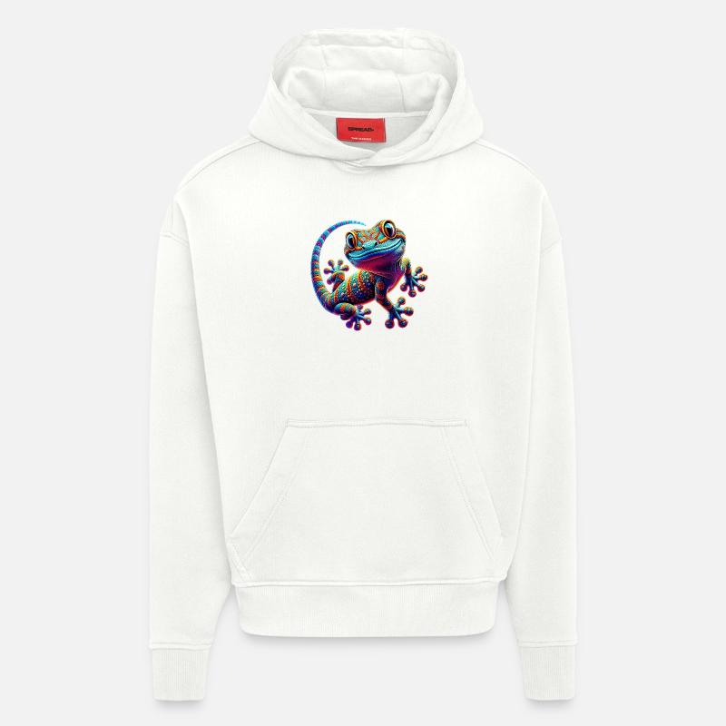 Gecko - Sweat à capuche bio épais oversize fabriqué en UE - OFF WHITE