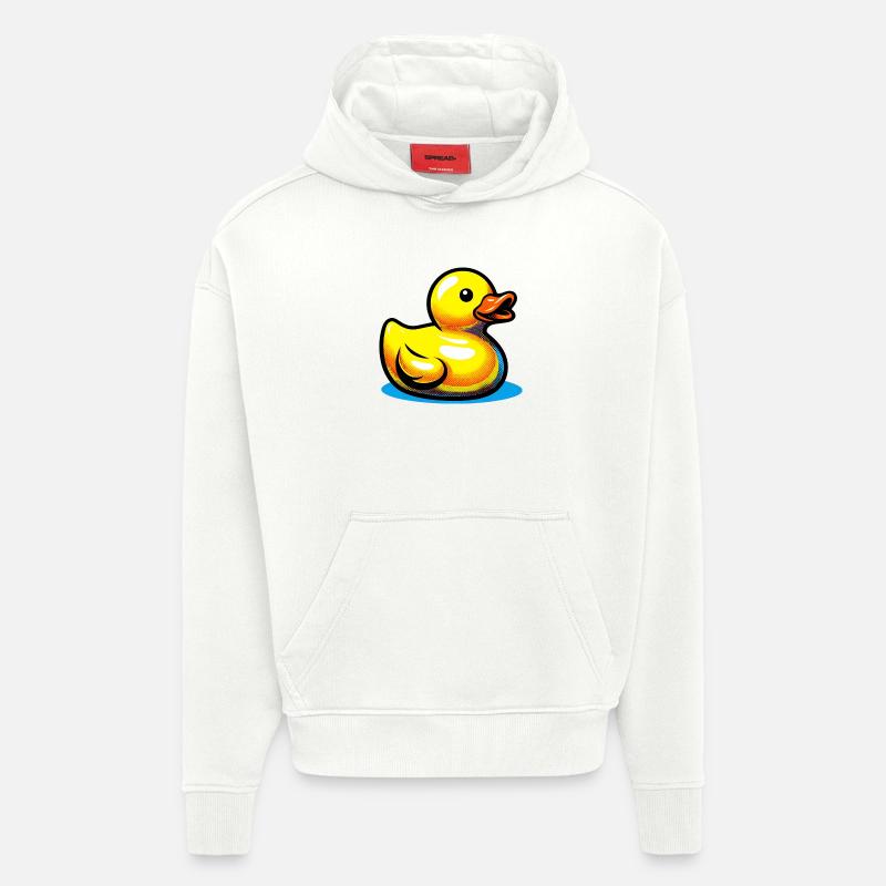 Caneton Canard Canard Canard - Sweat à capuche bio épais oversize fabriqué en UE - OFF WHITE