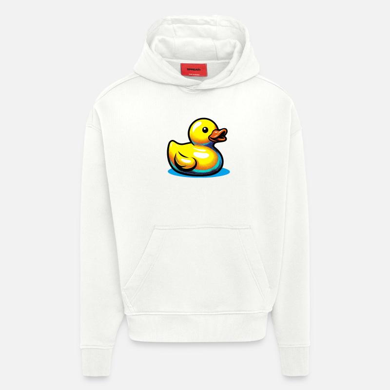 Caneton Canard Canard Canard - Sweat à capuche bio épais oversize fabriqué en UE - OFF WHITE