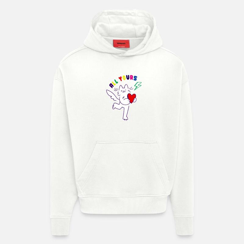 Verliebte Katze - Hoodie- made by SPREAD  - OFF WHITE