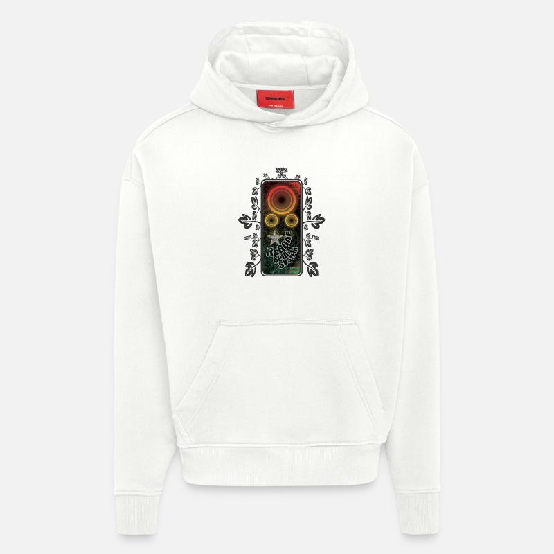 Reggae Spruch mit Lautsprechern - Hoodie- made by SPREAD  - OFF WHITE